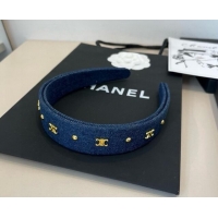 Discount Celine Denim Studs Headband 0513 Navy Blue 2025