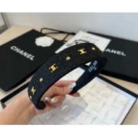 Latest Style Celine Denim Studs Headband 0513 Black 2025