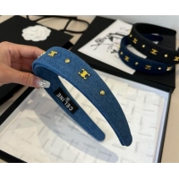 New Fashion Celine Denim Studs Headband 0513 Light Blue 2025