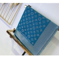 Market Sells Louis Vuitton Classic Silk Wool Shawl Scarf 140cm with Silver-Tone Lurex V4030 Green 2025