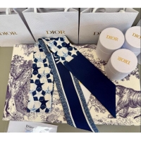Shop Cheap Dior Mitzah Star Silk Bandeau Scarf 6x105cm D4056 Blue 2025