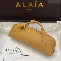 Shop Discount Alaia Le Tecket Long Clutch bag in Grained Leather 68169 Apricot 2025