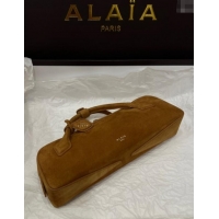 Best Grade Alaia Le Tecket Long Clutch bag in Suede 68170 Light Brown 2025