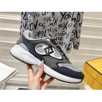 Top Design Fendi Forward Sneakers in Leather and Mesh Grey/Blue 0426014