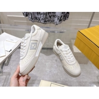 Best Grade Fendi Match Sneakers in Suede and Canvas White 0426022