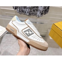 Discount Fashion Fendi Match Sneakers in Suede and Leather Beige 0426023