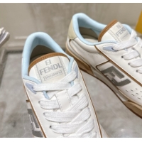 Discount Fashion Fendi Match Sneakers in Suede and Leather Beige 0426023