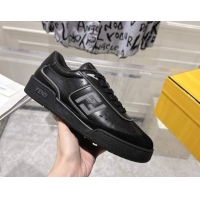 Sumptuous Fendi Match Sneakers in Leather and Suede Black 0426024