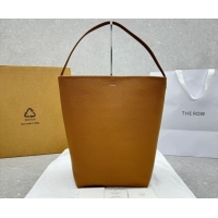 Super Quality The Row Large N/S Park Tote Bag in Grained Leather 1822 Brown 2025