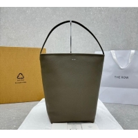 Original Cheap The Row Large N/S Park Tote Bag in Grained Leather 1822 Grey 2025