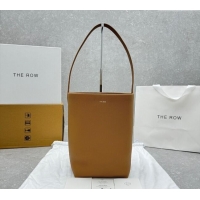 Well Crafted The Row Medium N/S Park Tote Bag in Grained Leather 1822 Brown 2025