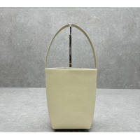 Good Discount The Row Small N/S Park Tote Bag in Grained Leather 1823 White 2025