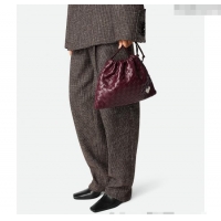 Original Cheap Bottega Veneta LOVE Medium Dustbag in Intrecciato Leather 796728 Barolo Red 2025