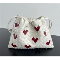 Discount Bottega Veneta LOVE Medium Dustbag in Intrecciato Leather 796728 White 2025