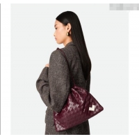 Luxury Classic Bottega Veneta Medium Dustbag in Intrecciato Leather 796728 Barolo Red 2025
