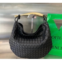 Stylish Discount Bottega Veneta Large Sardine Bag in Intrecciato Leather 754988 Black 2025