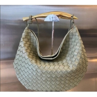 Best Quality Bottega Veneta Large Sardine Bag in Intrecciato Leather Travertine 754988 Green 2025