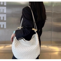 Spot Bulk Bottega Veneta Large Sardine Bag in Intrecciato Leather 754988 White 2025