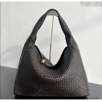 Top Grade Bottega Veneta Tosca Hop Hobo Bag in Intrecciato Leather 70979 Fondant Brown 2025