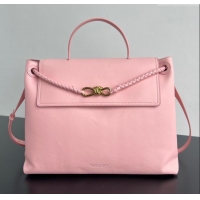 Luxury Classic Bottega Veneta Large Ciao Ciao Top Handle Bag in Calf Leather 826195 Rose Pink 2025