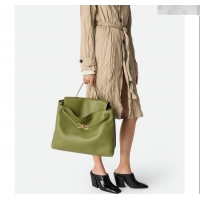 Luxury Cheap Bottega Veneta Large Ciao Ciao Top Handle Bag in Calf Leather 826195 Matcha Green 2025