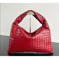 Best Price Bottega Veneta Hop Small Hobo Bag in Intrecciato Leather 796262 Heart Red 2025