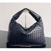 New Fashion Bottega Veneta Hop Small Hobo Bag in Intrecciato Leather 796262 Shadow Blue 2025