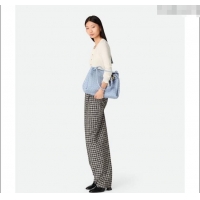 New Fashion Bottega Veneta Large Parachute Shoulder Bag in Intrecciato Leather 796571 Ice Blue 2025
