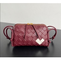Well Crafted Bottega Veneta Heart Intrecciato Leather Concert Pouch Mini bag 794258 Sapele Red 2025