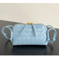 Promotional Bottega Veneta Intrecciato Leather Concert Pouch Mini bag 794258 Ice Blue 2025