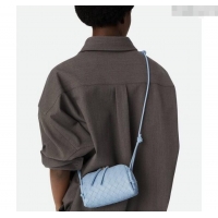 Promotional Bottega Veneta Intrecciato Leather Concert Pouch Mini bag 794258 Ice Blue 2025