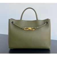Best Grade Bottega Veneta Medium Andiamo Top Handle Bag in Calfskin Leather 810214 Green 2025
