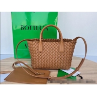 Best Price Bottega Veneta Mini Cabat Tote Bag in Intreccio Leather 709464 Light Brown 2025