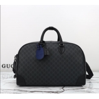 Wholesale Discount Gucci Men's GG Canvas Emblem Medium Duffle bag 821148 Black 2025