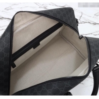 Wholesale Discount Gucci Men's GG Canvas Emblem Medium Duffle bag 821148 Black 2025