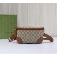 Lower Price Gucci Mens GG Canvas Emblem Belt Bag 821162 Beige 2025