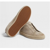 ​Top Quality Cheap Zegna Suede Triple Stitch Espadrilles Z8410 Beige