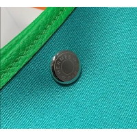New Product Hermes Garden Party Bag 30cm in Canvas and Grained Leather H2070 Bamboo/Imperial Green 2025 (Half Handmade)