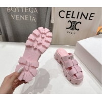 Perfect Prada Monolith rubber platform mules Pink 2025 1XX751