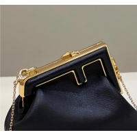 Best Quality Fendi First Nano Bag Charm in Nappa Leather 80018S Black 2025