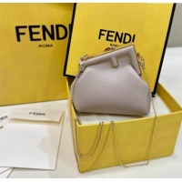 Cheap Wholesale Fendi First Nano Bag Charm in Nappa Leather 80018S Powder Nude 2025