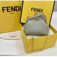 Most Popular Fendi First Nano Bag Charm in Nappa Leather 80018S Dusty Green 2025