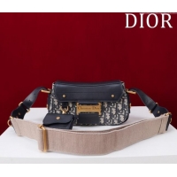 Luxury Classic Dior Small Streetchic Bag in Dior Oblique Jacquard and Smooth Calfskin 391907 Blue 2025