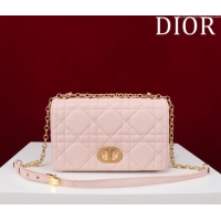 Well Crafted Dior Medium Soft Dior Caro Bag in Macrocannage Lambskin M9253 Powder Pink 2025