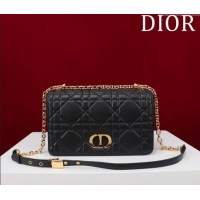 Well Crafted Dior Medium Soft Dior Caro Bag in Macrocannage Lambskin M9253 Black/Gold 2025