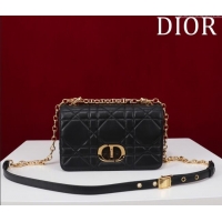 Promotional Dior Small Soft Dior Caro Bag in Macrocannage Lambskin M9252 Black/Gold 2025