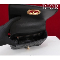 Promotional Dior Small Soft Dior Caro Bag in Macrocannage Lambskin M9252 Black/Gold 2025