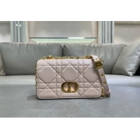 Fashion Cheap Dior Small Soft Dior Caro Bag in Macrocannage Lambskin M9252 Powder Pink 2025