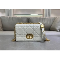 Famous Brand Dior Small Soft Dior Caro Bag in Macrocannage Lambskin M9252 White 2025