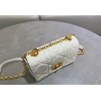 Famous Brand Dior Small Soft Dior Caro Bag in Macrocannage Lambskin M9252 White 2025